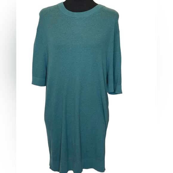 Nordstrom Sweaters - New ~ OPEN EDIT , NORDSTROM ~ Green Crew Neck Lightweight Summer Dress VISCOSE